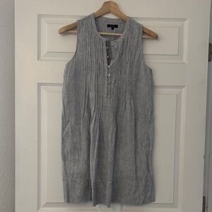 Quince 100% European Linen Sleeveless Swing Dress